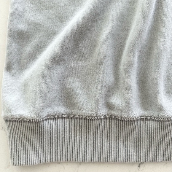 Victoria Secrets Pink Velour and Cotton Pullover Logo Sweatshirt - Picture 5 of 8